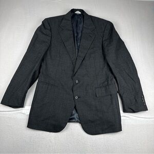 VTG Polo Ralph Lauren Mens Dark Gray Blazer 41R Wool Made in USA Office Business